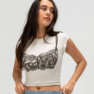 FULL TILT Bra Womens Baby Tee Small NWT